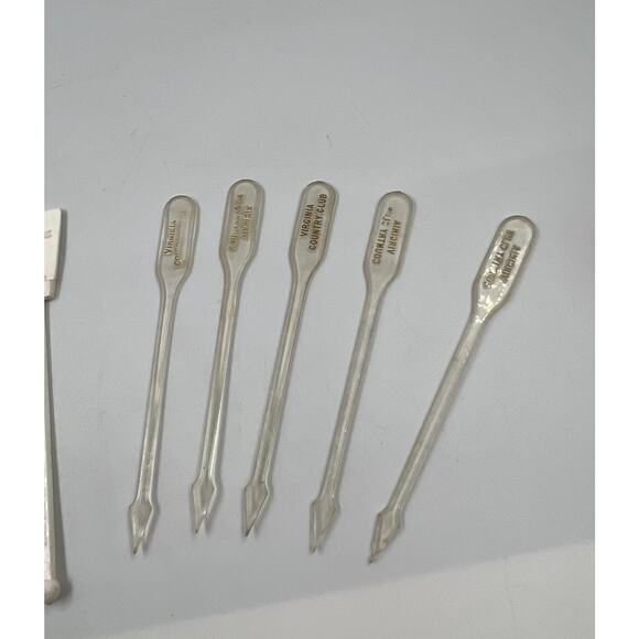 Vintage Lot Cocktail Stirrers Textured Four Roses Virginia Country Club Clear - Picture 4 of 9